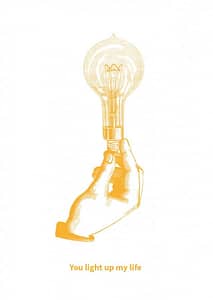 POSTKAART YOU LIGHT UP MY LIFE