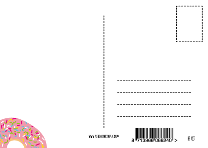 Postkaart Let's go donuts