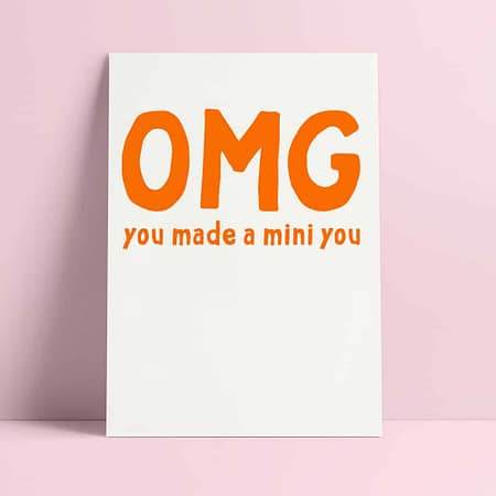 POSTKAART OMG YOU MADE A MINI YOU