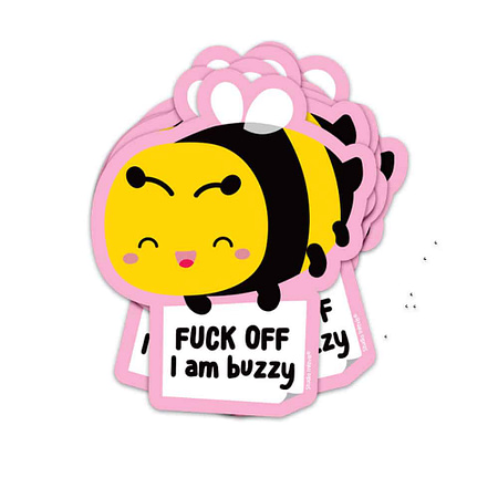 Sticker BIJ Fuck off I am Buzzy