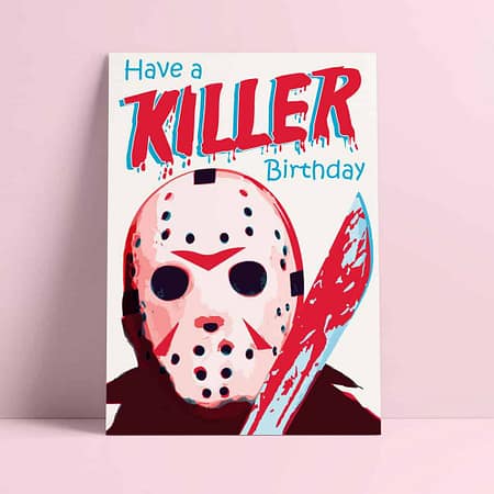 Postkaart Jason friday the 13th Have a killer Birthday