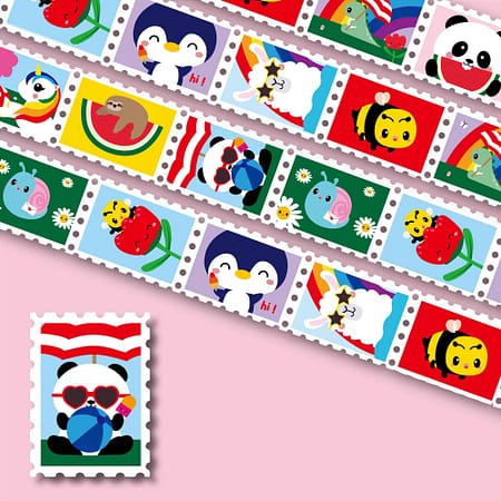 Stamp washi tape summertime