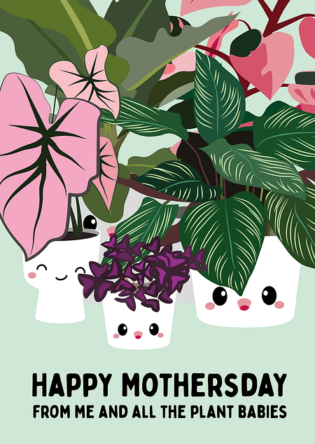 Postkaart Planten Happy Mothersday